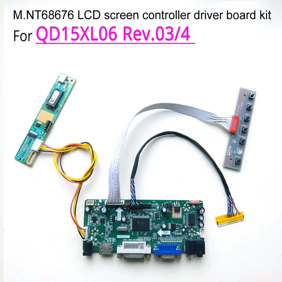 Для QD15XL06 Rev.03/4 1" 1024*768 HDMI+ VGA+ DVI ЖК-монитор панель CCFL LVDS 30Pin MNT68676 контроллер дисплея карточка ручная работа комплект