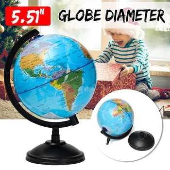 

14cm World Globe Map On Stand Large Student Toys Education Globe National Boundries Rivers Mountains Geography School Supplies