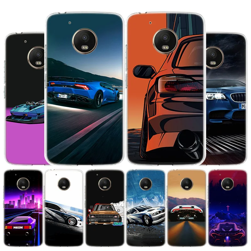 Fashion Sports Cars Phone Case For Motorola Moto G9 Play G8 Plus G7 Power G6 G5 E6 E5 + One Macro Action Fusion Cover Coque | Мобильные