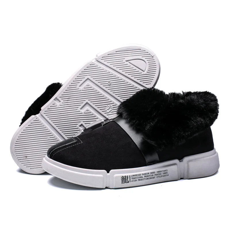 

Winter new female fur shoes suede waterproof plus velvet thick warm boots short boots women's boots