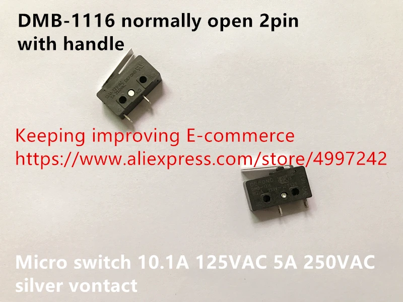 Оригинальный новый 100% DMB 1116 нормально открытый 2pin с ручкой микро переключатель