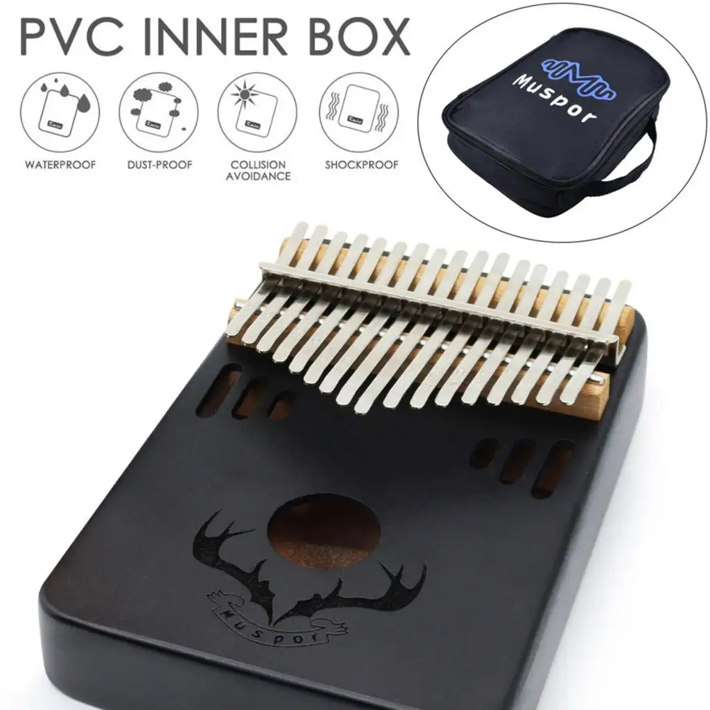 Portable Mahogany 17-Key Kalimba Finger Thumb Piano for Music Lover Party Musical Instruments Percussion Instruments
