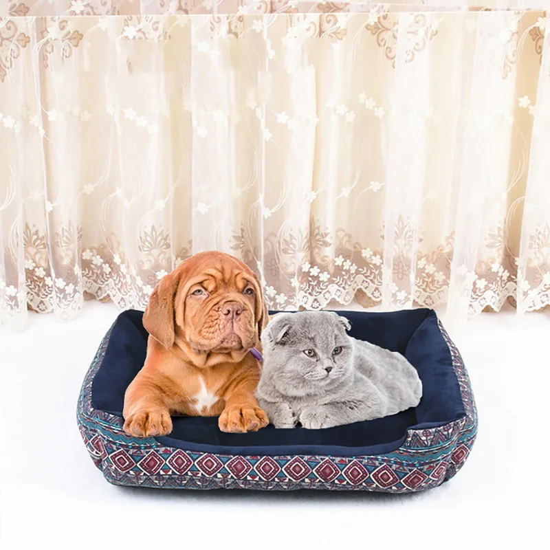 Питомник мягкая собака щенок теплая кровать собака кровать коврик плюшевое гнездо для маленьких средних и больших собак дом коврик теплые зимние принадлежности для животных