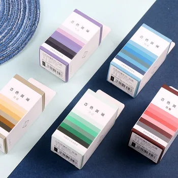 

Vintage Solid Color Gradient Series Journal Tearable Washi Tape DIY Scrapbooking Sticker Label Masking Tape School Office Supply