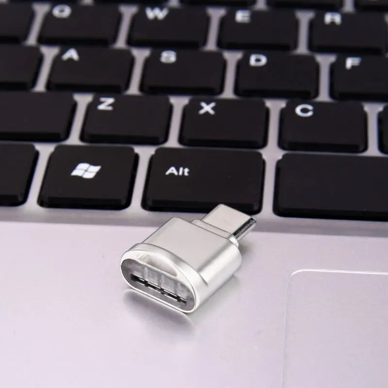Металлический считыватель карт типа C портативный Тип C Micro SD TF кардридер для мобильного телефона