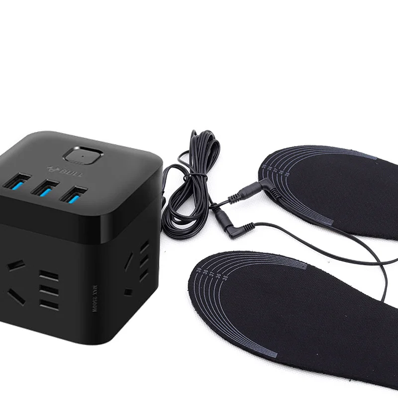 USB Electric Heating Insoles Cuttable Foot Warmer Heated Shoe Inserts Shoe Heated Outdoor Hiking Camping Foot Warmer Pads