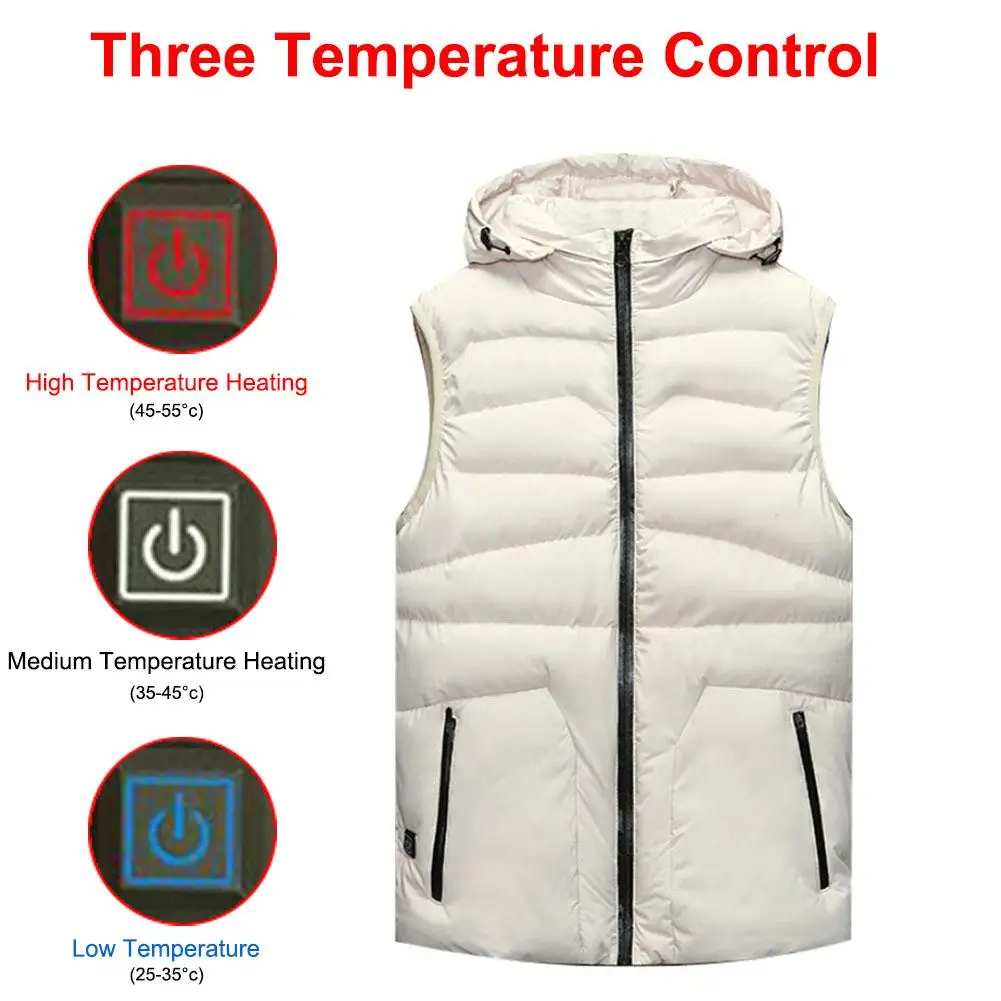 High Quality Winter Electric Heating Jacket Warm Heated Vest Men Women USB Warm Sport Softshell Winter Hiking Camping Coat