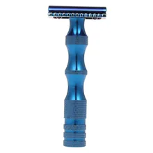 Бритва для бритья с двойными краями, безопасная бритва для бороды, цинковый сплав, ручное удаление усов, бритвенный инструмент, модный