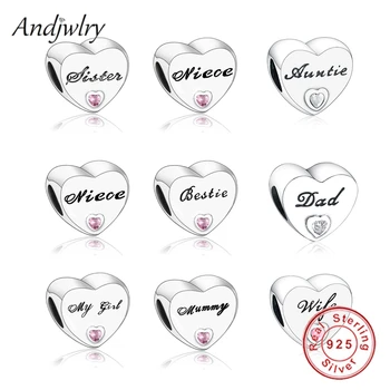 

Fit Charms Bracelet Orignal 925 Sterling Silver Heart Charm Love Beads 100% 925 Silver Fit Charm Berloque