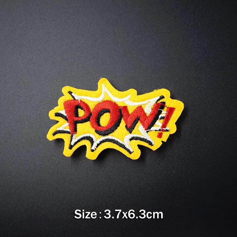 W Лист POW DOG Cloth Mend декоративные железные нашивки на одежду Швейные украшения аппликация Пришивные нашивки для одежды - Цвет: W