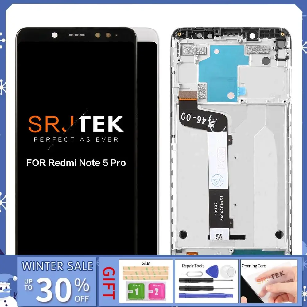Оригинальный Для Xiaomi Redmi Note 5 Pro ЖК дисплей дигитайзер Рамка 10 сенсорный экран