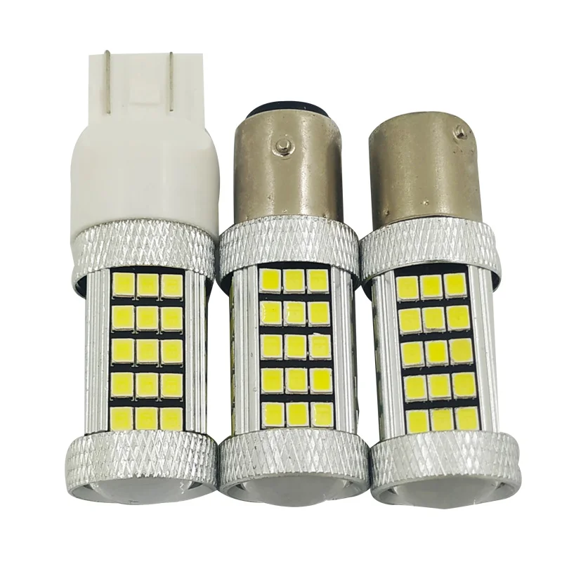 1 шт. сигнальная лампа 1157 Светодиодные лампы 66SMD WY21W W21/5W W21W Led 1156 T20 светодиодный