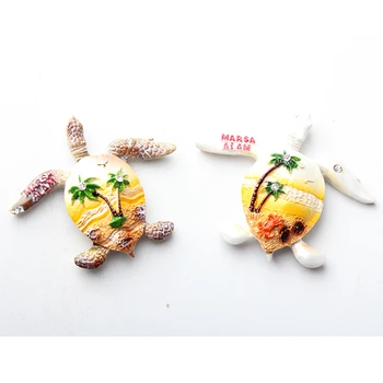 

Marsa Alam Turtle Resin 3D Fridge Magnets Tourism Souvenirs Refrigerator Magnetic Stickers Home Decortion