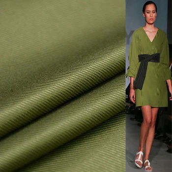 

Deep green silk blending wool fabric twill silk and wool blended fabric 30momme 114cm width by yard,SFF041