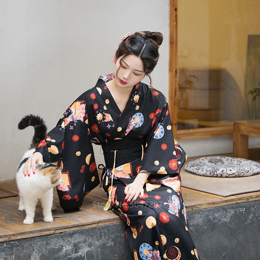 Asiatischen Traditionellen Kleidung Kimono Obi Set Baby Madchen Frauen Festival Party Phantasie Streetwear Elegante Gedruckt Cardiagn Gurtel Outfits Asiatische Pazifik Inseln Kleidung Aliexpress