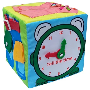 

Basic Skills Board Developmental Puzzle Toys, Practice Fine Motor Skills - Zip, Snap, Button, Buckle, Lace,Tie for Kids Baby