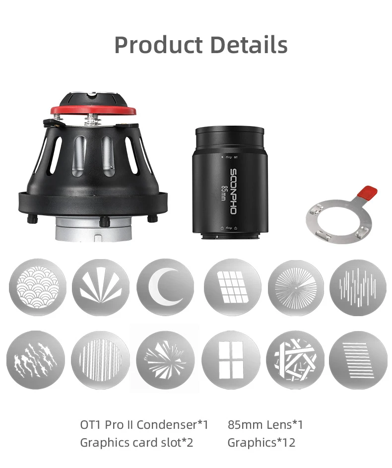 SOONPHO OT1 PRO II Snoot Bowens Mount Art Special Effects Shaped