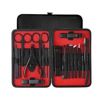 

18PCS Professional Nail Clipper Pedicure Manicure Set Stainless Steel Cuticle Scissor Pusher Tweezer Nail File Nail Cutter Set