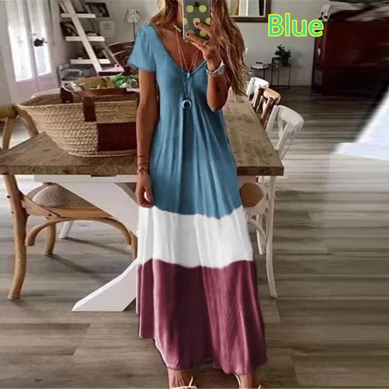 Женское повседневное свободное платье лето 2020 пэчворк бохо с бантом Camis Befree макси