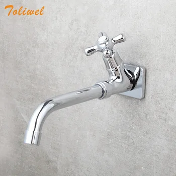

Chrome Bathroom Basin Faucet Wall Mounted Cold Water Faucet Bathtub Vessel Sink Faucet Mop Pool Tap WF0028B