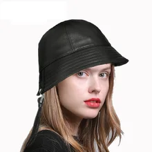 Новая высококачественная шляпа для взрослых из натуральной кожи Кепка из воловьей кожи шапочка для бассейна Рыбацкая шляпа Женская Мужская Кожаная шапка