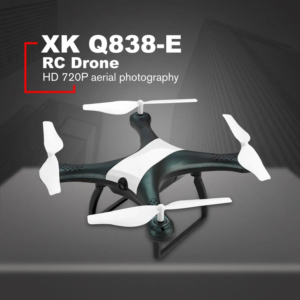 XK Q838-E 2MP 2,4G Радиоуправляемый Дрон RTF Wifi HD 720P камера с режимом удержания высоты 360 градусов