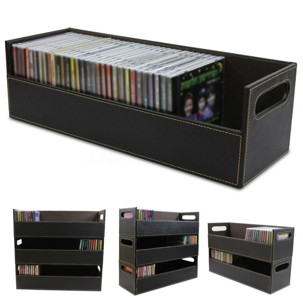 CD DVD Disk Drive Mobile Storage Box Case Rack Holder Stacking Tray