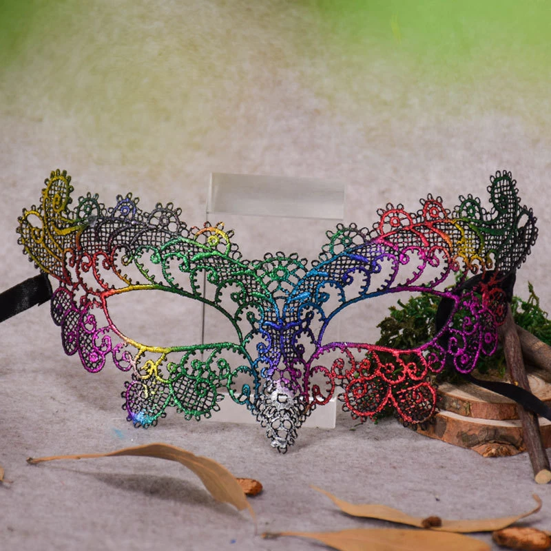 

Hollow-out Lace Mask Venice Style Party Supplies Masquerade Mask Christmas Halloween Venetian Costumes Carnival Anonymous Mask