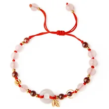 Этнический стиль свежий и простой браслет женский красный веревочный ткацкий художественный небольшой свежий браслет