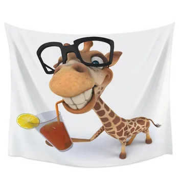 

Giraffe Animal Africa California Art Tapestry Cover Beach Towel Picnic Yoga Mat Home Decoration