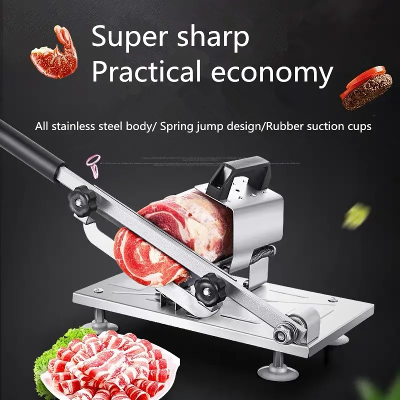 Meat slicer Manual Sliced cutting Machine Automatic delivery Frozen Beef Mutton Roll Cutter for Kit