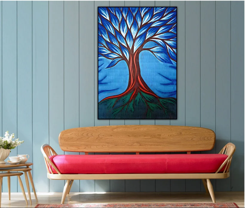 

Abstract Trees Canvas Paintings Decoration for Living Home Room Decorative Wall Art Painting Paintings