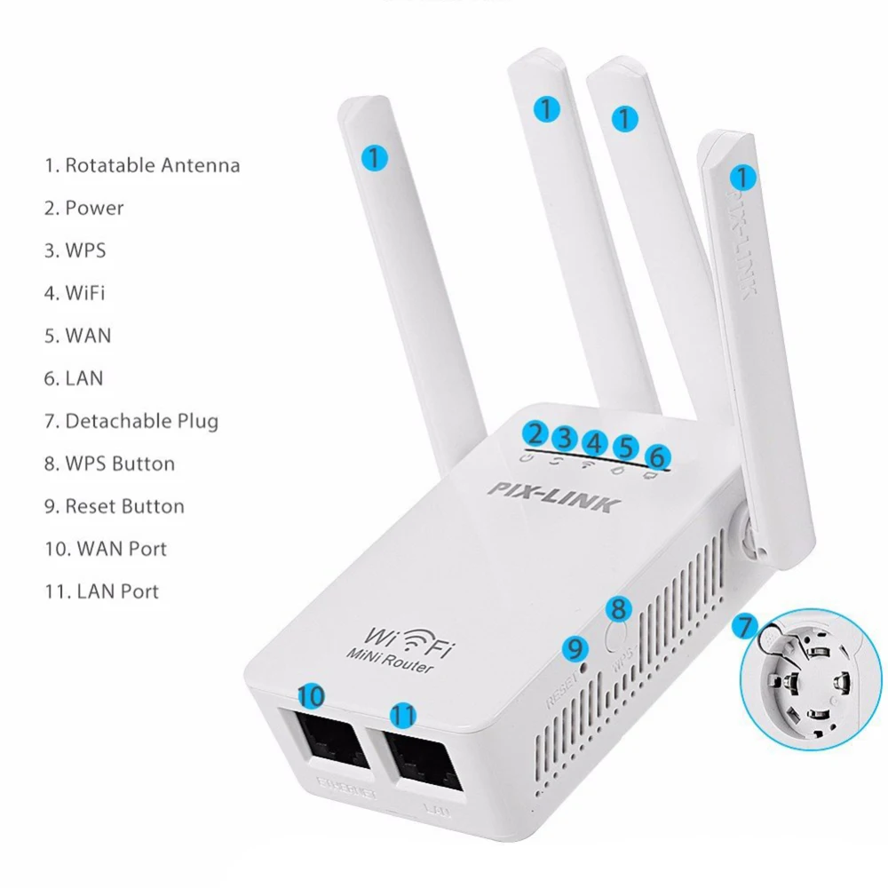 2,4/5G 4-антенны Wi-Fi маршрутизатор 300 Мбит/с двухдиапазонный расширитель диапазона Wi-Fi ретранслятор Беспроводной Wi-Fi маршрутизатор домашней сети по поставке товаров для дома