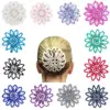 Furling Girl 1 PC Hand Made Crochet Pearl Elastic Hair Nets Ballet Dancing Snood Net Hair Bun Covers Ornament for Ladies ► Photo 1/6