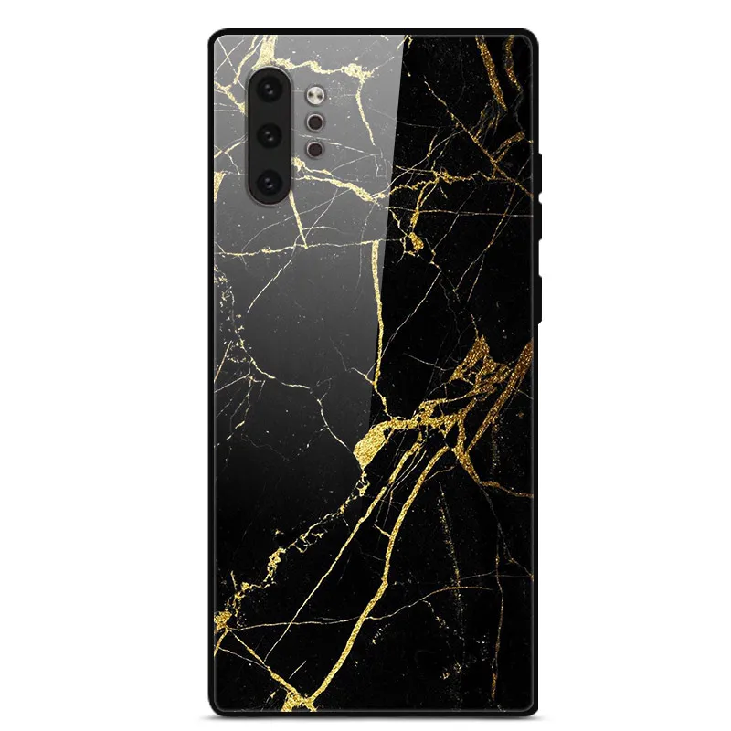 Для samsung Galaxy Note 10 чехол Note10 Pro закаленное стекло твердая задняя крышка для samsung Note10+ Plus 10Pro чехол для телефона s бампер Капа - Цвет: 20