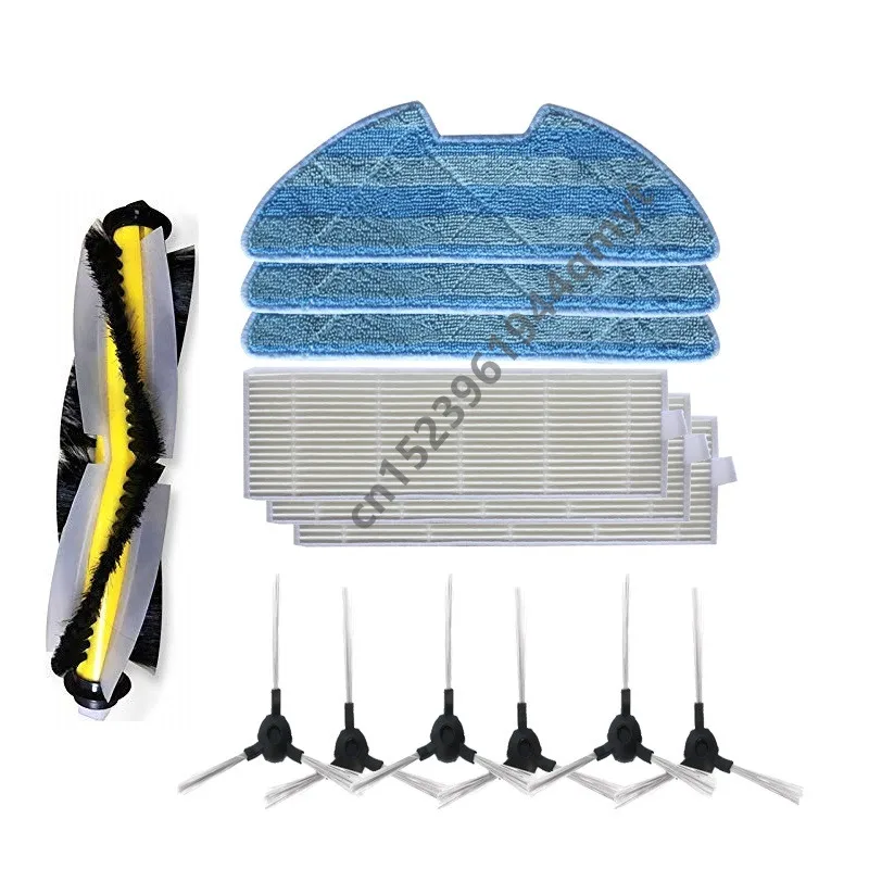 

Vacuum Main Roller Side Brush Hepa Filter Mop Cloth for Kitfort Kt-566 kt-552 Robot Vacuum Cleaner Bruhes Cleaning Mop