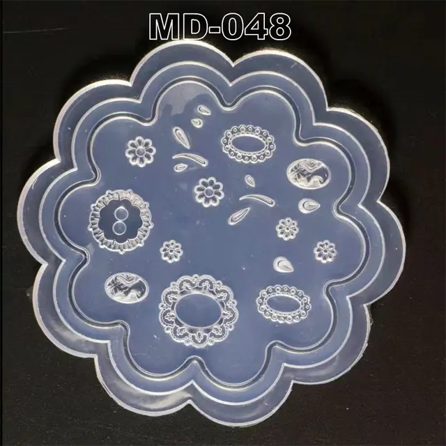 3D Carving Silicone Nail Mold Stamping Template Camellia/Shell/Bow Tie/Star Pattern DIY UV Gel Acrylic Crystal MD040-MD051 MD-048