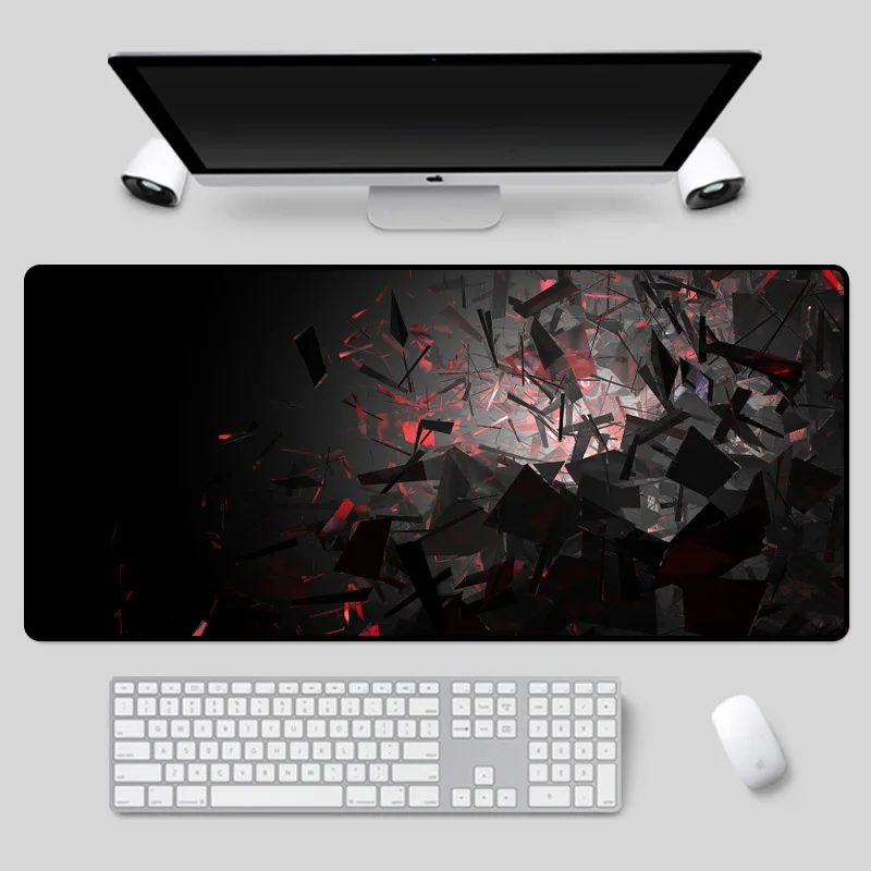 

XGZ Large size abstract dark pattern mouse pad fragment series table mat home computer office rubber anti-skid keyboard mat