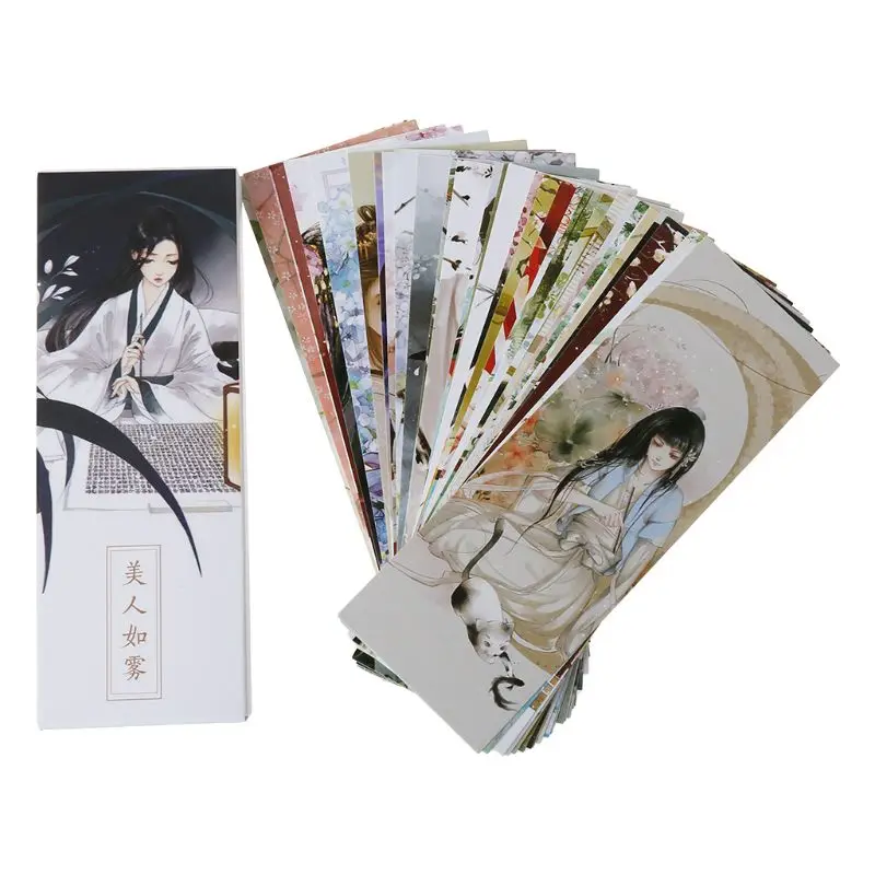 

30pcs Flowers Birds Bookmarks Paper Page Notes Label Message Card Book Marker School Supplies Stationery
