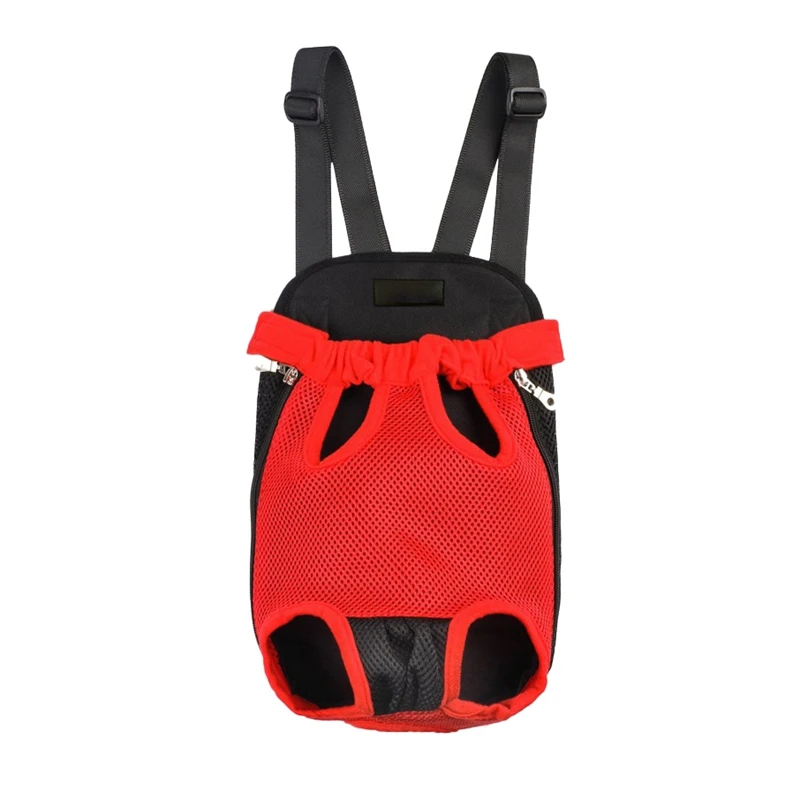 Переноска для маленьких собак, Регулируемый рюкзак на переднюю грудь, переносная сумка для путешествий, передняя сумка - Цвет: Red