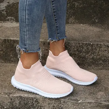 

Women Running Shoes New Fashion Platform Ladies Mesh Breathable Sneakers Casual Shoes Woman Tenis Feminino Plus Size 43