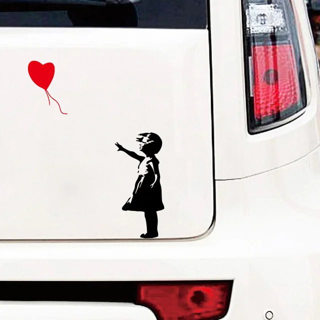 No 1 Banksy Balloon Girl Funny Car Sticker Banksyshop Net