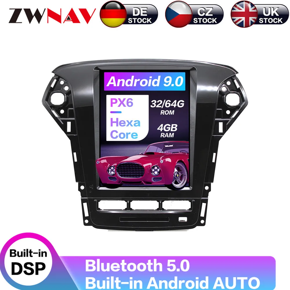Carplay DSP Android 9 PX6 вертикальный Тесла Радио экран Автомобильный мультимедийный