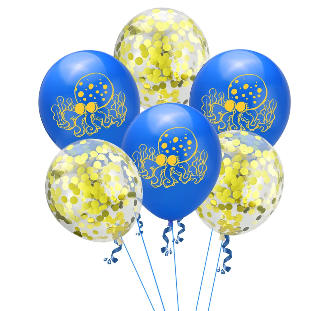 Набор латексных воздушных шаров 12 дюймов в морском стиле набор с конфетти
