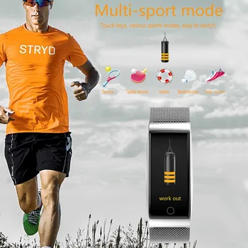 

Blood Pressure Heart Rate Monitor Men Women Sport Watch Pedometer Smart Bracelet Smart Wristbands