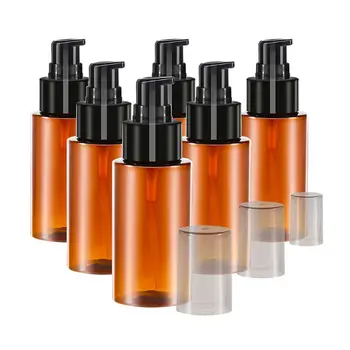 

Emulsion Packing Amber Bottles with Black Fine Mist Sprayer Refillable for Essential Oils Storage Reusable Designed Perfumes