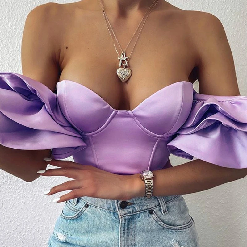 ruffle corset top