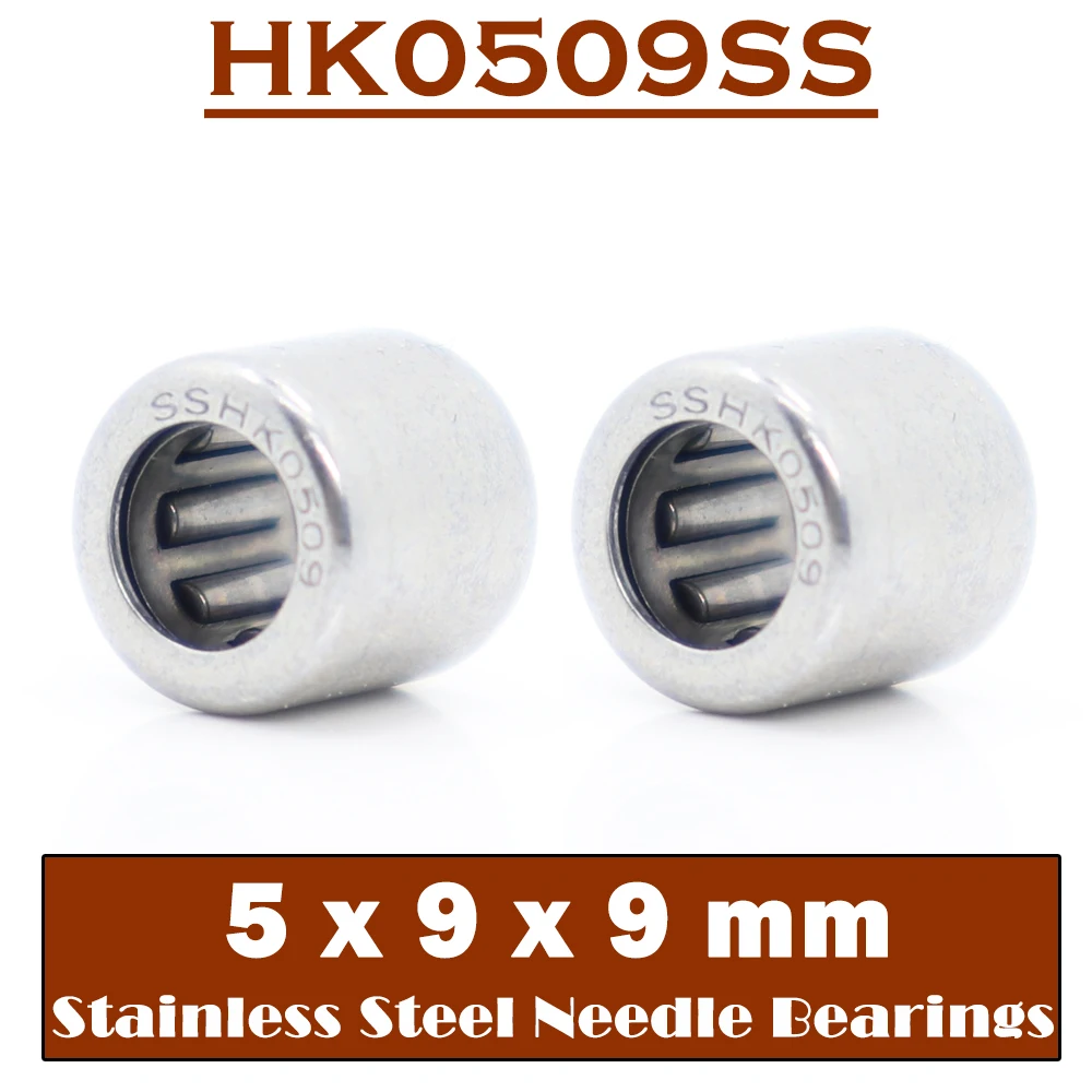 HK0509SS игольчатые подшипники 440C 5*9*9 мм (2 шт.) из нержавеющей стали с нарисованной