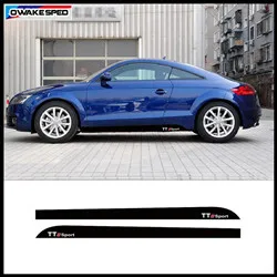 For-Audi-TTS-TT-Sport-Stripes-Carbon-Fiber-Car-Door-Side-Skirt-Sticker-Automobile-Body-Waterproof