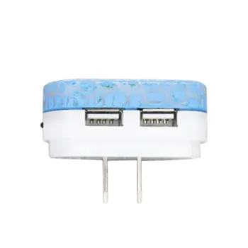 

Smart Light Control LED Night Lamp Dual USB Ports Wall Charger Power Plug Energy Saving Dusk to Dawn Sensor Wall Lamp
